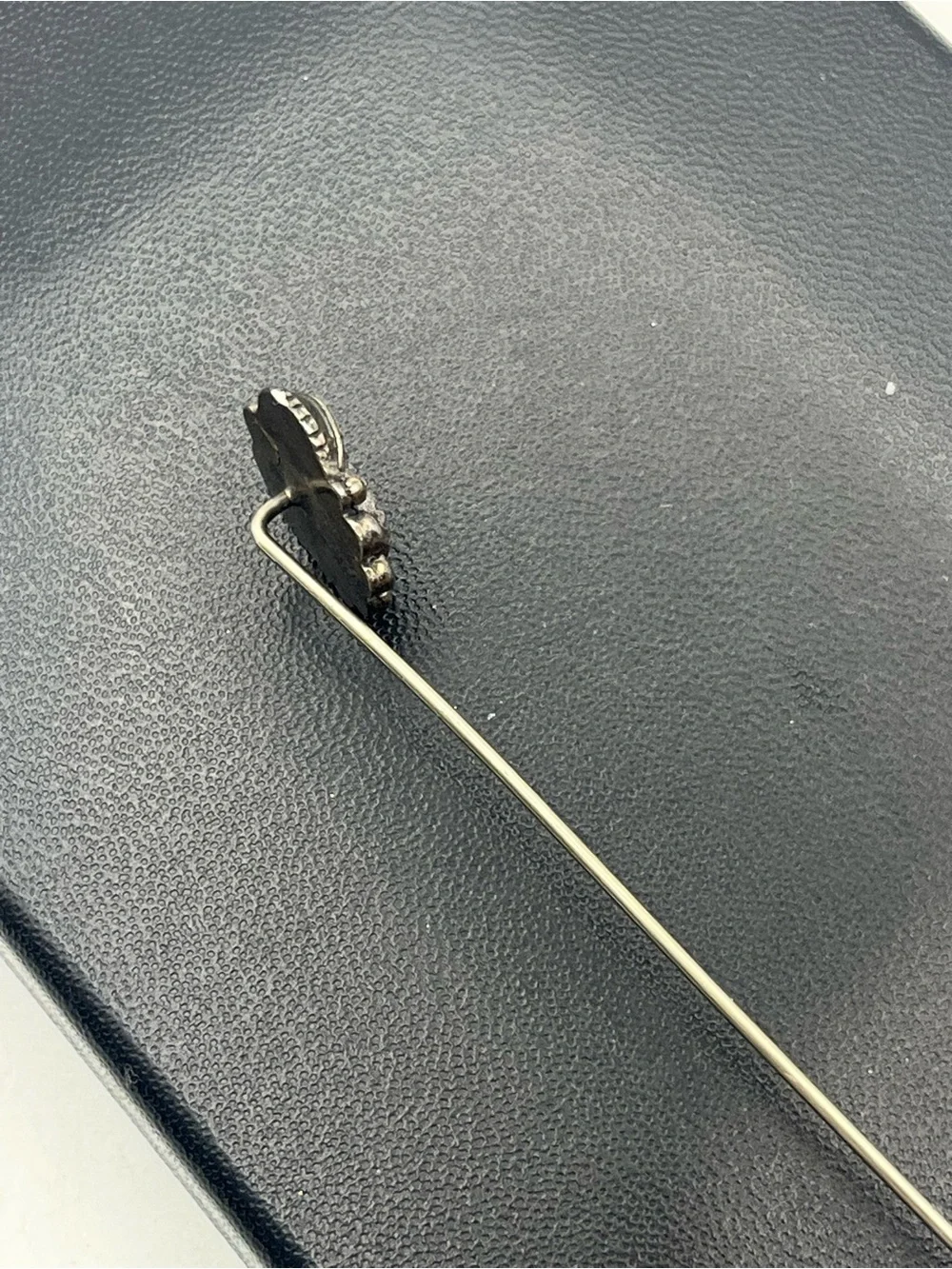 Navajo Native American sterling silver blue stone cabochon stick pin brooch